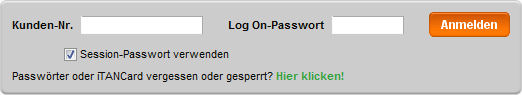 So sieht das Login bei Flatex aus.